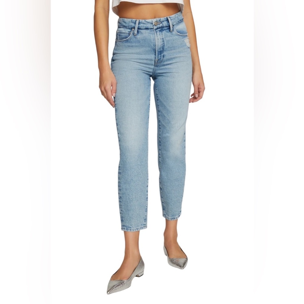 NWT Good American Good Mom Jeans in Blue636